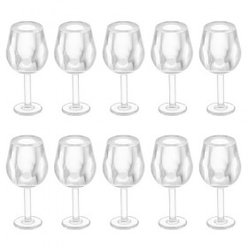 Toyvian 10 Pièces Verres À Vin Miniatures pour Maison De Poupée 1: 12 Tasses À Vin Rouge pour Maison De Poupée Petits Verres 