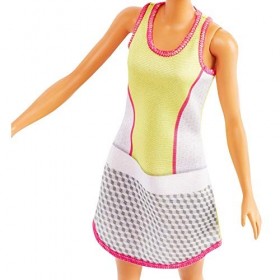 Barbie Métiers poupée Joueuse de tennis avec tenue chic, raquette et balle, jouet pour enfant, GJL65