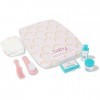 Casdon Changing Mat Set, Dolls Changing Mat & Care Set for Children Aged 3+, Includes Reusable Nappy, Brush, Pretend Talc & M