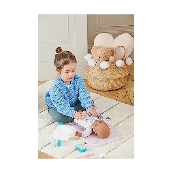 Casdon Changing Mat Set, Dolls Changing Mat & Care Set for Children Aged 3+, Includes Reusable Nappy, Brush, Pretend Talc & M