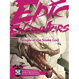 Epic Encounters: Temple of The Snake God RPG Jeu de rôle fantastique avec figurine énorme boss, tapis de jeu double face et l