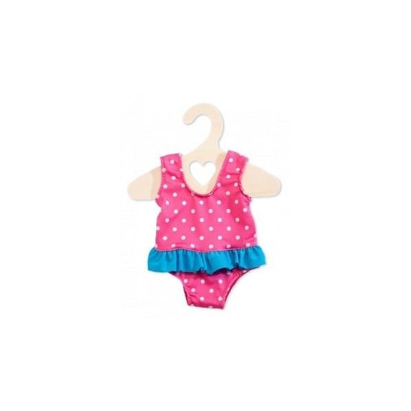 cavernedesjouets Maillot de Bain pour poupée Poupon 28-35 cm h33 - Habit Piscine - Vetement - Set Tenue poupée + 1 Carte