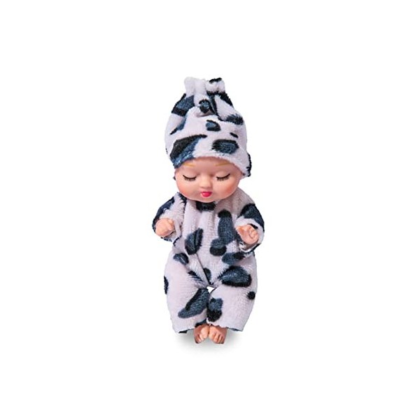 Limtula 4 Pouces Mini Reborn-Baby Poupées Réalistes Dormir-bébé Poupées dans des Vêtements Cadeau Jouet pour Filles Garçons T