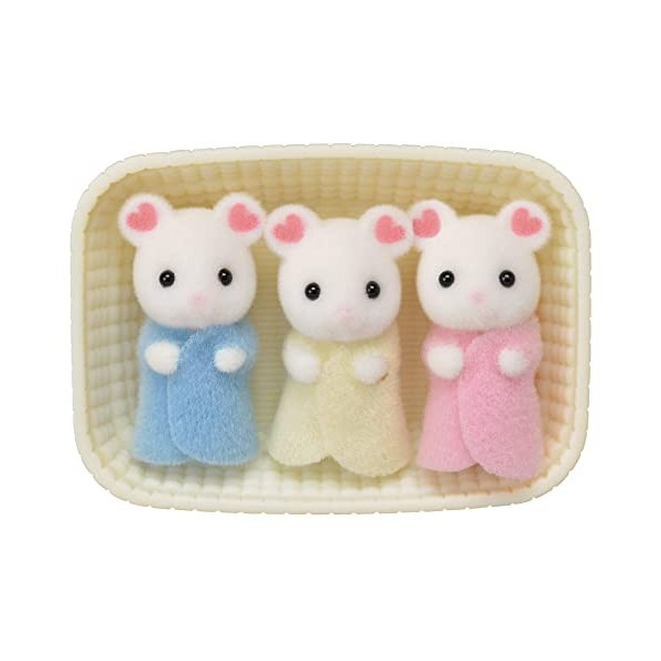 Sylvanian Families - 5337 - Les triplés souris marshmallow Mini-poupées Multicolore