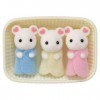 Sylvanian Families - 5337 - Les triplés souris marshmallow Mini-poupées Multicolore