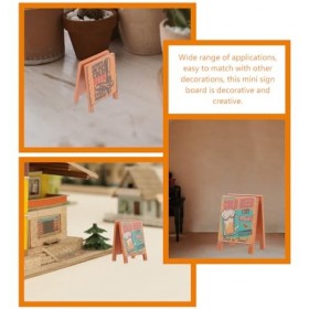 Didiseaon Tableau Miniature pour Maison De Poupée Ensemble De 2 Gommes À Craie Miniatures avec Support Décoration en Bois pou