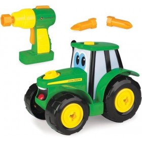 TOMY - Jeu de Construction Enfant,Je construis Mon Johnny de John Deere 46655, Jeu dAssemblage, Jouet Éducatif, Premier Âge,