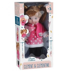 CLEMENT CLEMENTINE - Poupée - Jouet pour Enfant - 120628 - Modèle Aléatoire - Plastique - Dolls - Bébé - Mannequin - 29 cm x 