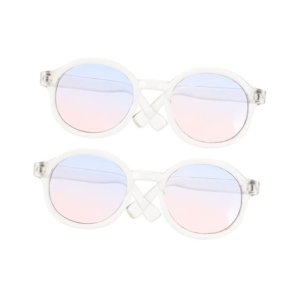 Totority 2 Paires De Lunettes De Soleil Poupée Lunettes Ornements Poupée Lunettes Accessoires Mini Lunettes Lunettes Accessoi