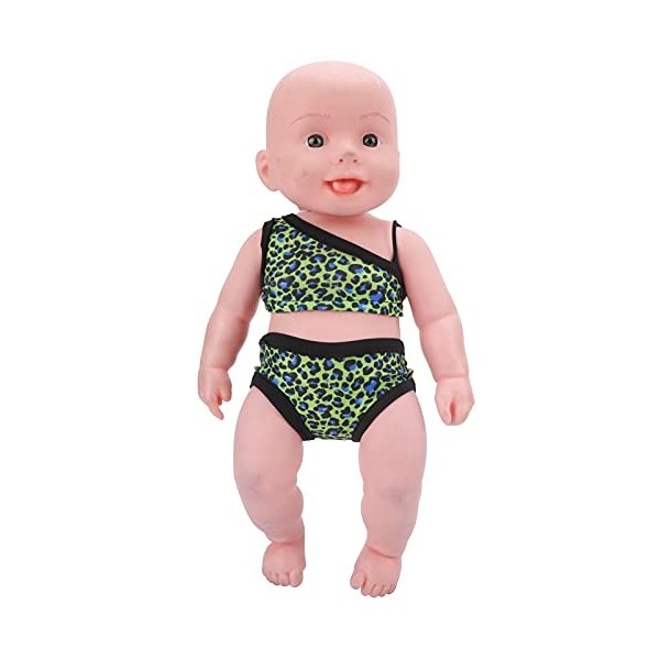 Vêtements De Poupée pour Bébé De 18 Pouces, Maillots De Bain Imprimés Léopard, Maillot De Bain avec Pince à Cheveux, Accessoi