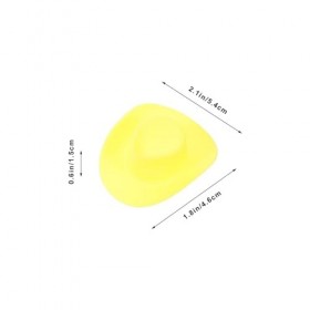 Gadpiparty 10 Pièces en Plastique Mini Western Cowboy Chapeau de Cow-Girl Mignon Chapeau Miniature pour Accessoires de Fête J