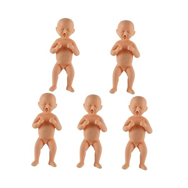 SEWACC Poupée en Résine Bébé Poupées Reborn Mini Jouet Poupée Garçon Poupée Bébé en Résine Confettis De Douche De Bébé Poupée