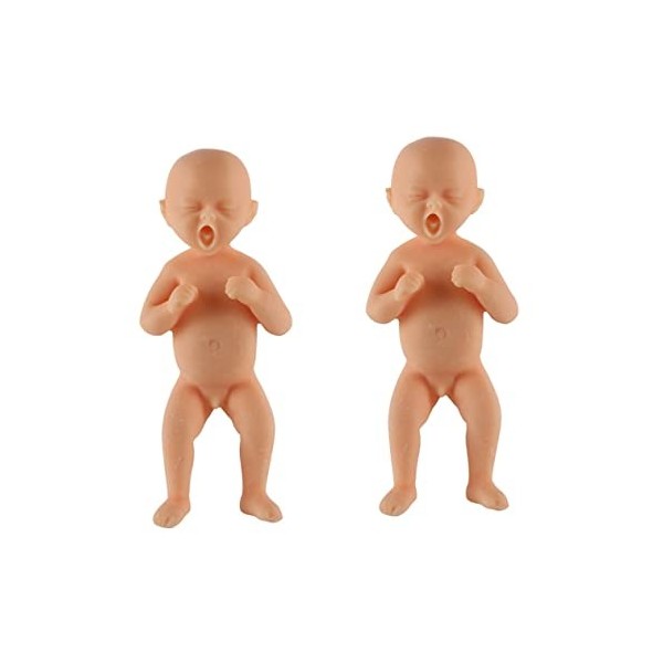 SEWACC Poupée en Résine Bébé Poupées Reborn Mini Jouet Poupée Garçon Poupée Bébé en Résine Confettis De Douche De Bébé Poupée