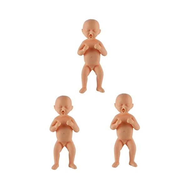 SEWACC Poupée en Résine Bébé Poupées Reborn Mini Jouet Poupée Garçon Poupée Bébé en Résine Confettis De Douche De Bébé Poupée