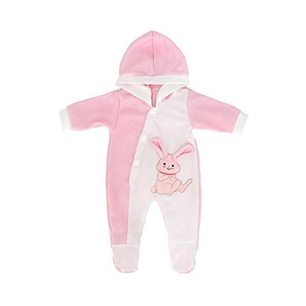 ZWOOS Vêtements de Poupée pour New Born Baby Poupée, Pyjama à Capuche pour Poupée 35-43 cm Éléphant Gris 