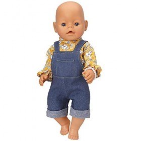 ZWOOS Vêtements de Poupée pour New Born Baby Doll, Tenue de Style Décontracté pour Poupées 35-43 cm