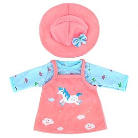 ZWOOS Vêtements de Poupée pour New Born Baby Poupée, Tenue de Poupée Motifs Licorne pour Poupée 35-45 cm
