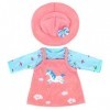 ZWOOS Vêtements de Poupée pour New Born Baby Poupée, Tenue de Poupée Motifs Licorne pour Poupée 35-45 cm