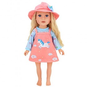 ZWOOS Vêtements de Poupée pour New Born Baby Poupée, Tenue de Poupée Motifs Licorne pour Poupée 35-45 cm