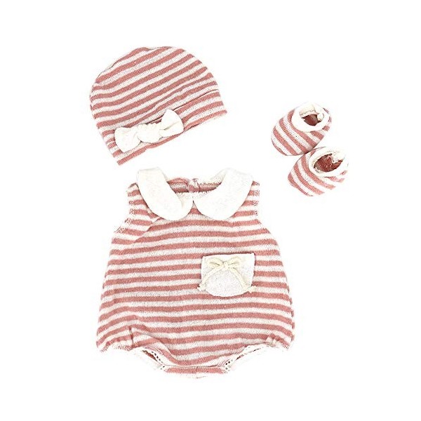 ZWOOS Vêtements de Poupée pour New Born Baby Poupée, Tenue de poupée avec Chapeau et Chaussettes pour Poupée 35-45 cm