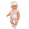 ZWOOS Vêtements de Poupée pour New Born Baby Poupée, Tenue de poupée avec Chapeau et Chaussettes pour Poupée 35-45 cm