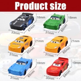 DGTSYAL Anime Mini Véhicules Voitures Atures 6 PCS Mini Jouets de Voiture Piste de Voiture Jouet Enfant Voiture Jouet de la S