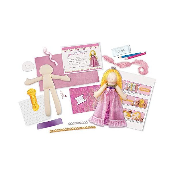 Dam - 4M - 5602746 - Loisir Créatif - Broderie - Crea Doll Making Kit - Creez Une Poupée Princesse