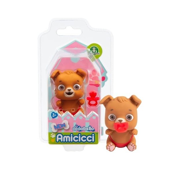 CICCIOBELLO Amicicci, Animal CicciPets avec Accessoires, Super Doux, Modèle Chat Gris, Jouet pour Enfants dès 3 Ans, GIOCHI P