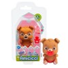 CICCIOBELLO Amicicci, Animal CicciPets avec Accessoires, Super Doux, Modèle Chat Gris, Jouet pour Enfants dès 3 Ans, GIOCHI P