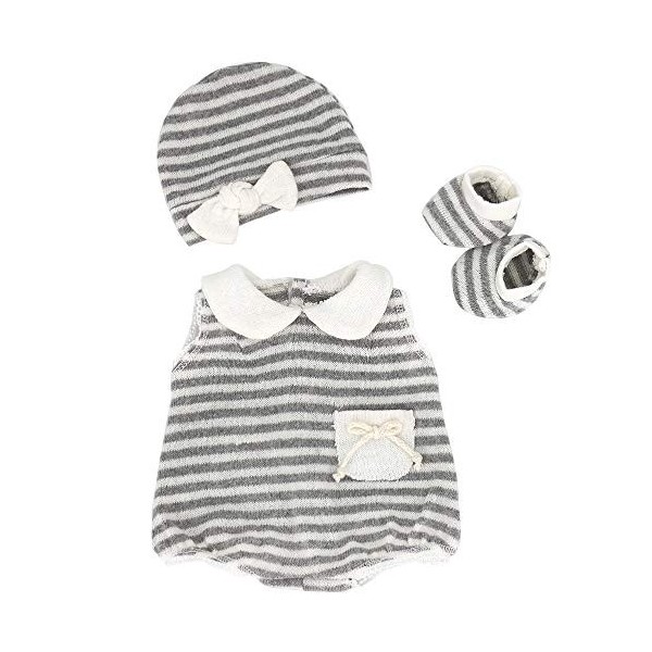 ZWOOS Vêtements de Poupée pour New Born Baby Poupée, Tenue de poupée avec Chapeau et Chaussettes pour Poupée 35-45 cm