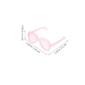 Didiseaon Mini Lunettes De Poupée 50Pcs Lentille Claire Lunettes Tissu Poupée Habiller Lunettes Mini Poupées Accessoires De C