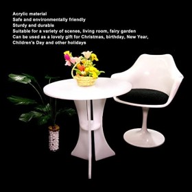 VGEBY Table Ronde pour Maison de Poupée, Meubles Miniatures en Acrylique 1/6 pour Maison de Poupée, Accessoires de Décoration