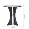 Alomejor Table Ronde pour Maison de Poupée, en Acrylique Noir, Stable et Robuste, Multi-usages, Miniature, pour Décoration à 