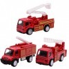 OCDSLYGB 3 Pcs Camion Pompier Jouet - Pompier Jouet Voiture pour Enfant, Mini Sauvetage Camion Comme Camion Jouet pour Enfant