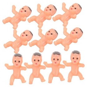 ibasenice 20 Pièces Ange Poupée Poupée Miniatures Miniatures en Plastique Modèles Petits Bébés en Plastique Jeu De Glaçon Béb
