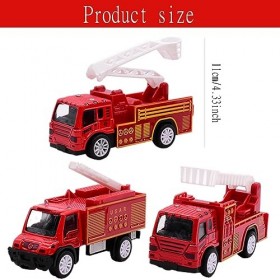 OCDSLYGB 3 Pcs Camion Pompier Jouet - Pompier Jouet Voiture pour Enfant, Mini Sauvetage Camion Comme Camion Jouet pour Enfant
