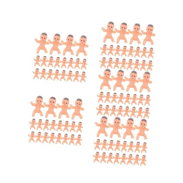 ibasenice 20 Pièces Ange Poupée Poupée Miniatures Miniatures en Plastique Modèles Petits Bébés en Plastique Jeu De Glaçon Béb