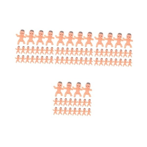 ibasenice 20 Pièces Ange Poupée Poupée Miniatures Miniatures en Plastique Modèles Petits Bébés en Plastique Jeu De Glaçon Béb