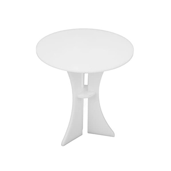 VGEBY Table Miniature en Acrylique 1/6, Table Ronde pour Maison de Poupée, Accessoires de Décoration de Meubles