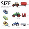 ATBUSS Lot de 3 kits de tracteur, 3 voitures de retraite, modèles agricoles, modèles agricoles, véhicules techniques pour enf