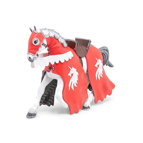 Papo -39781 -Cheval du Chevalier Licorne à la Lance -Le Médiéval - Fantastique - Figurine à Collectionner -Figurine Peinte à 