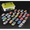 OBLRXM Voitures Jouets, 30 PCS 1:64 Voiture de Course à Friction Mini Voitures Jouets Véhicules pour Enfants Apporter Valise 