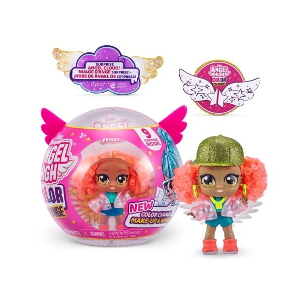 ITTY BITTY PRETTYS Poupée Capsule Angel High Glow Goals série 2 avec 10 Accessoires Surprises Sparkle Pop par ZURU