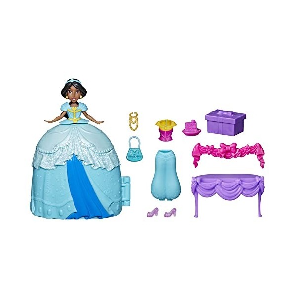 Disney Princess Secret Jasmin Surprise avec Style-Playset de poupée avec vêtements et Accessoires-À partir de 4 Ans, F3468, M