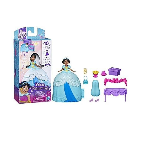 Disney Princess Secret Jasmin Surprise avec Style-Playset de poupée avec vêtements et Accessoires-À partir de 4 Ans, F3468, M