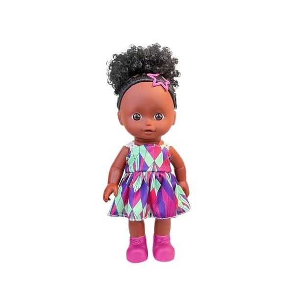 Poupées Reborn Noir, Poupée Reborn Bébé Fille Poupées, Poupée Fille Noire Africaine aux Cheveux bouclés de 10 Pouces, poupées