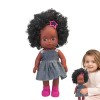 Poupées Reborn Noir, Poupée Reborn Bébé Fille Poupées, Poupée Fille Noire Africaine aux Cheveux bouclés de 10 Pouces, poupées