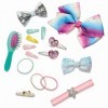 Glitter Girls- Ensemble de Cheveux à Paillettes pour Filles, GG57137Z, Coloris Assortis, Petit