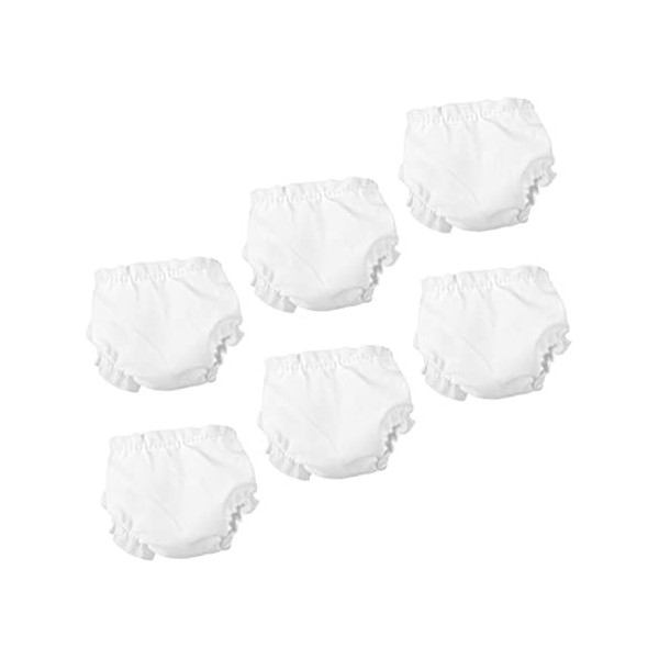 ibasenice Poupées Miniatures 6 Pièces Culottes De Poupée sous-Vêtements Miniatures pour Poupées Couches De Poupée Maillot De 