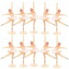 Yardwe Mini Ballet Girl Figurine 12 Pcs Miniature Ballerine Fille Jouets Playset Poupée Jouet Danse Fille Cupcake Toppers pou